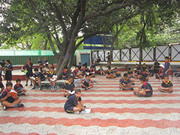 Students during 'Drop Everything and Read' time